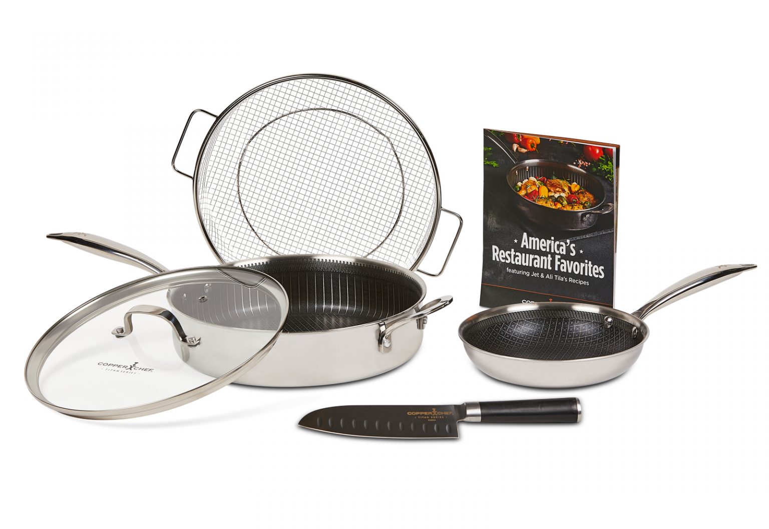 Copper Chef® Titan Series 9.5" 6Piece Set Support Copper Chef