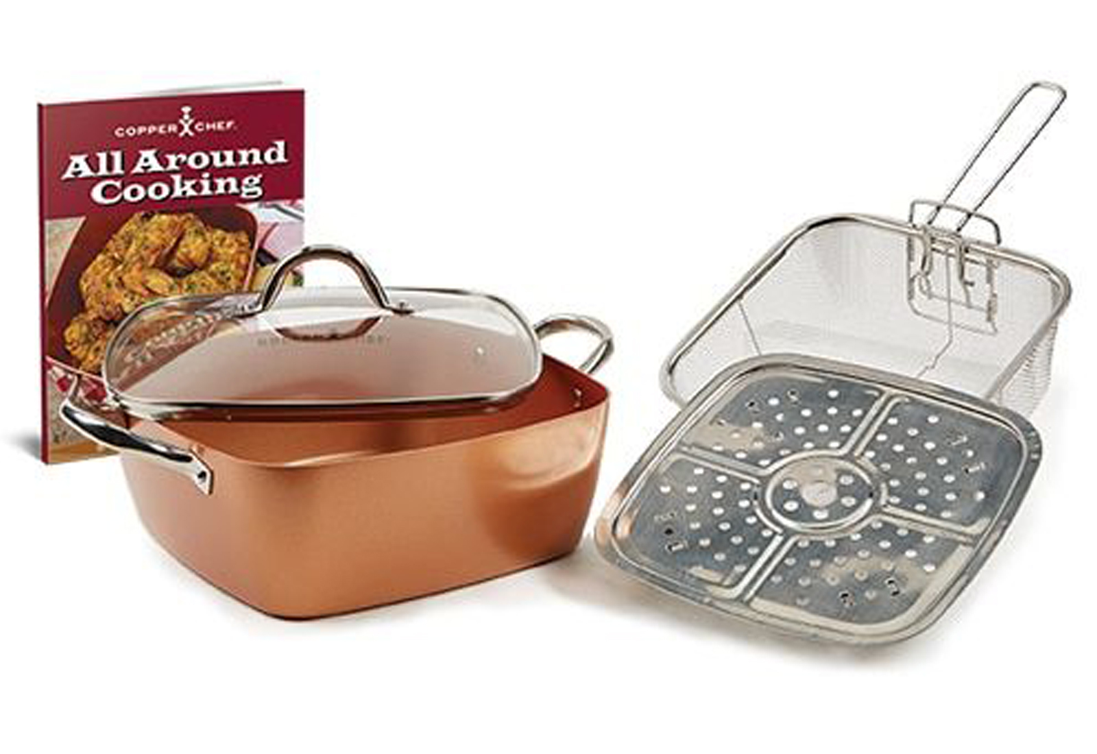 Copper Chef XL 11 In Casserole Pan 5PC Set Product Image