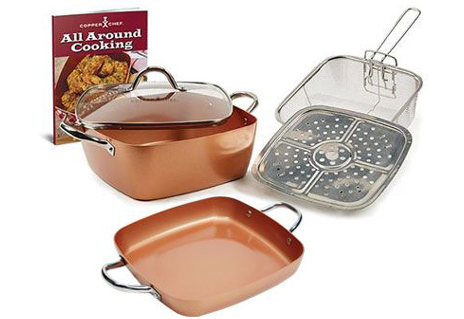Copper Chef XL 11 In Casserole Pan 6PC Set Product Image