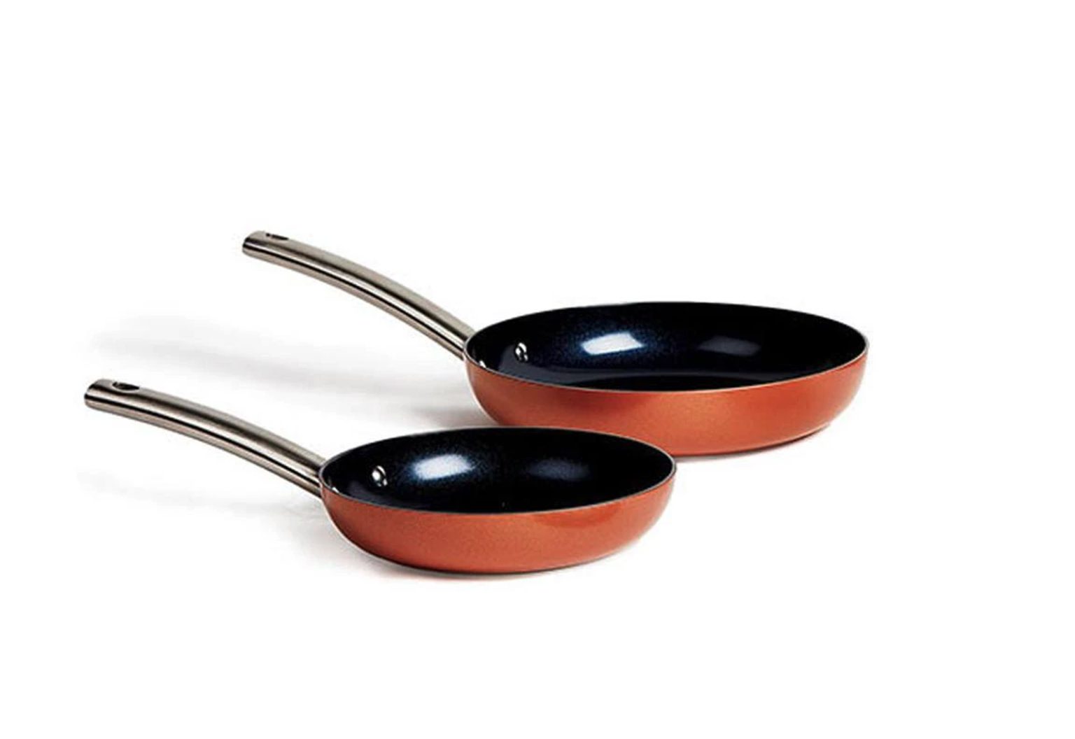 Black Diamond® 2Piece Fry Pan Set, 8" and 10" Support Copper Chef